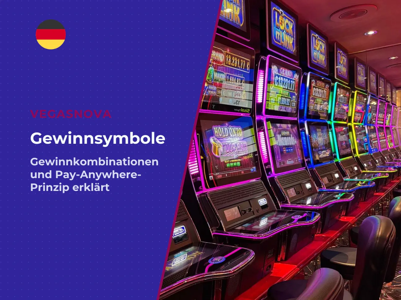 Spielfeld, Symbole und Auszahlungen. Das Pay-Anywhere-Prinzip